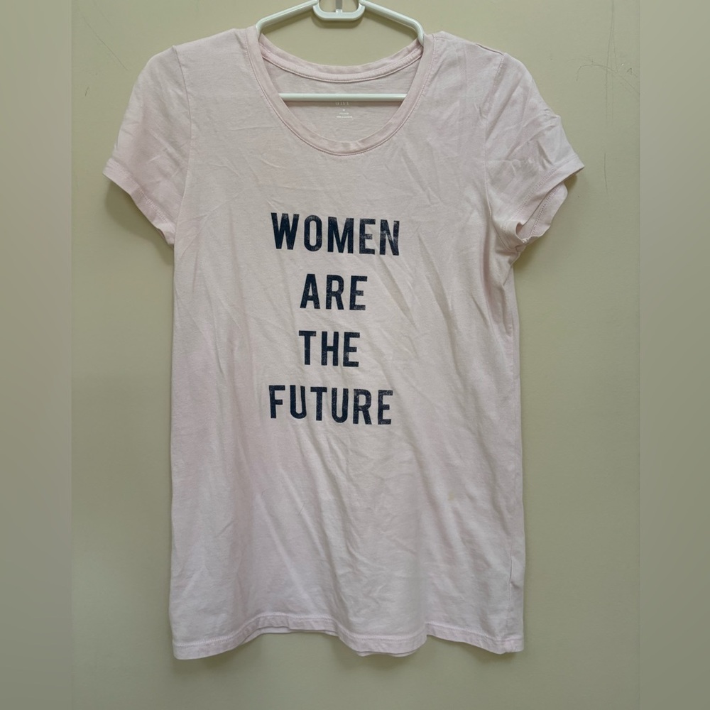 Gap WOMEN ARE THE FUTURE Tee Women’s Small Crewneck Light Pink